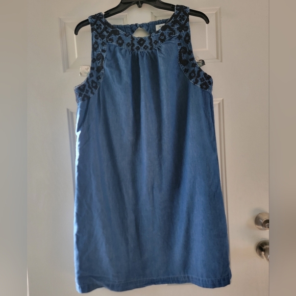 Old Navy Blue Embroidered Dress - Picture 1 of 5